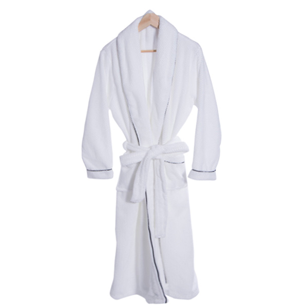 Coral Plush Robe With Trim- Embroidery Giveaways