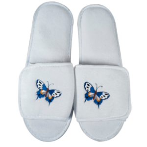 Plush Slipper With Velcro Opening- Embroidery Giveaways