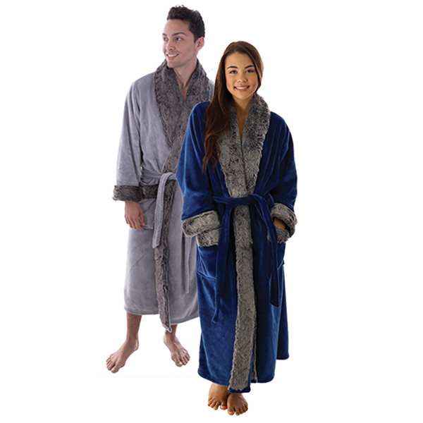 Plush Robe With Fur- Embroidery Giveaways