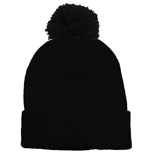 Long Knit Beanie With Pom (NEW) - Image 2
