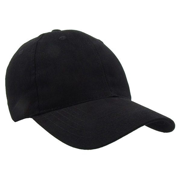 Black Colored Brushed Cotton Twill Cap - Image 10