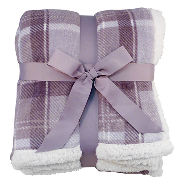 Lambswool Microsherpa Plaid Throw - Image 2