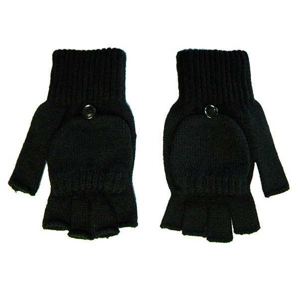 Fingerless Gloves With Flap - Image 2