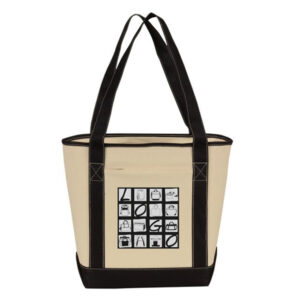 Cotton Canvas Zippered Boat Tote Small- Embroidery Giveaways