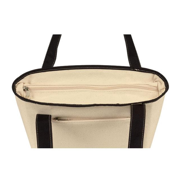 Cotton Canvas Zippered Boat Tote SMALL - Image 2