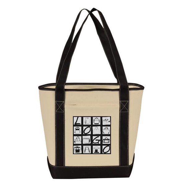 Cotton Canvas Zippered Boat Tote Small- Embroidery Giveaways