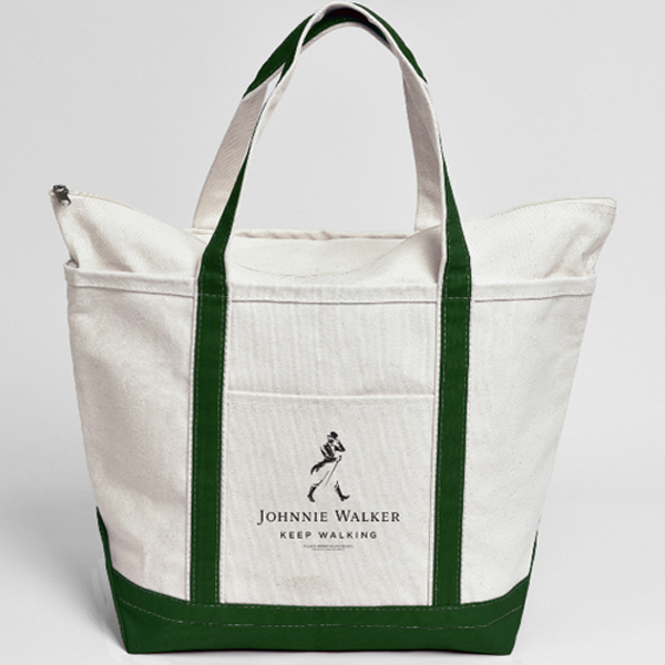 EXPANDABLE ZIPPER TOP CLOSURE CANVAS BOAT TOTE - Image 7