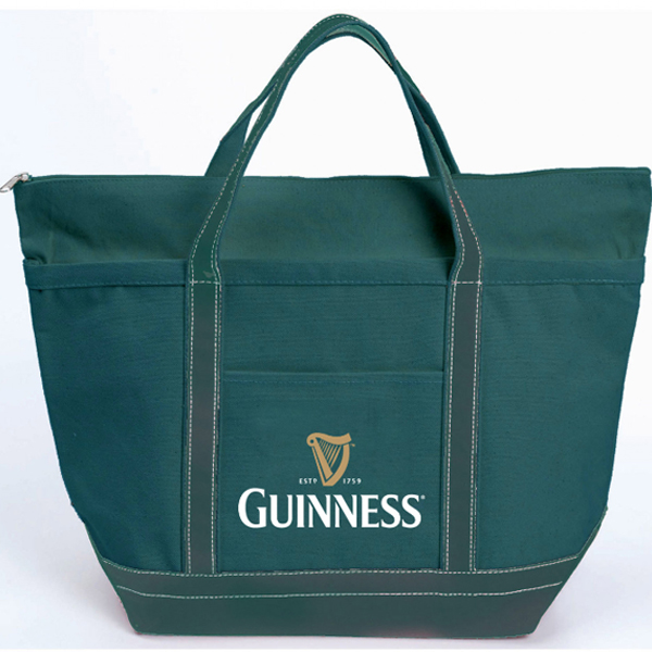EXPANDABLE ZIPPER TOP CLOSURE CANVAS BOAT TOTE - Image 4