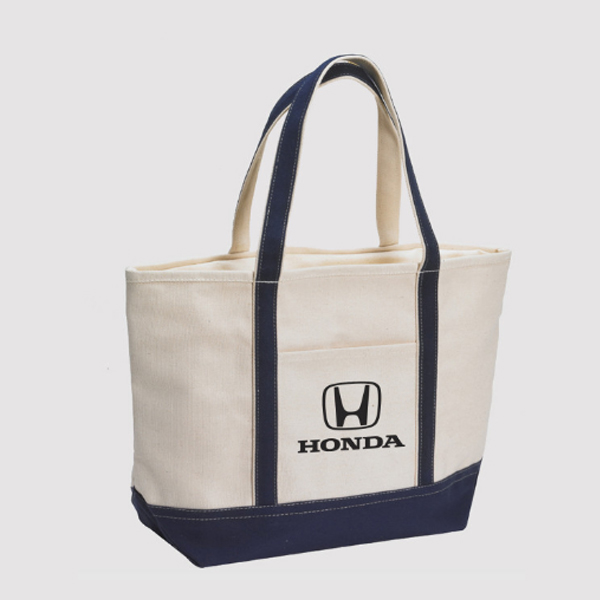 ZIPPER TOP CLOSURE CANVAS BOAT TOTE - Image 6